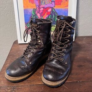 Carolina Elm Logger Work Boots - Size Women’s 8